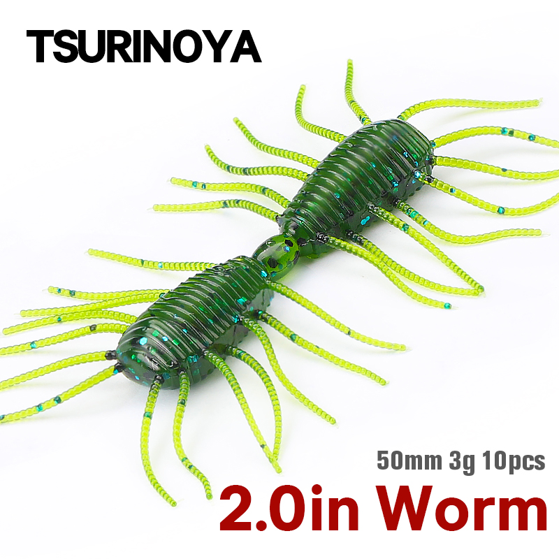 Fishing Lure Soft Plastic - TSURINOYA 50 مللي متر 3 جرام