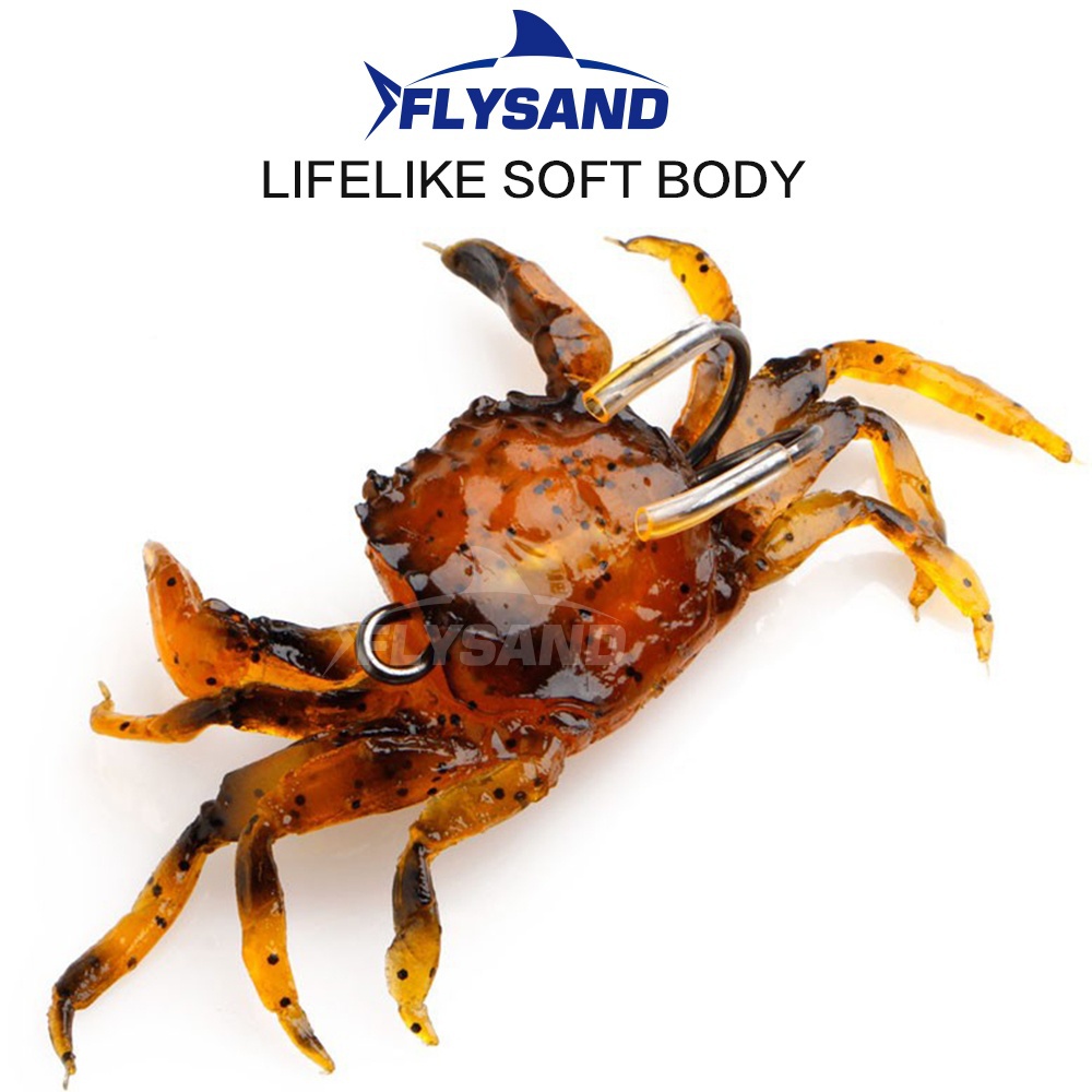 FLYSAND بيونيك كراب سيليكون ال - مراجعة Fishing Lure Soft Plastic وسعره