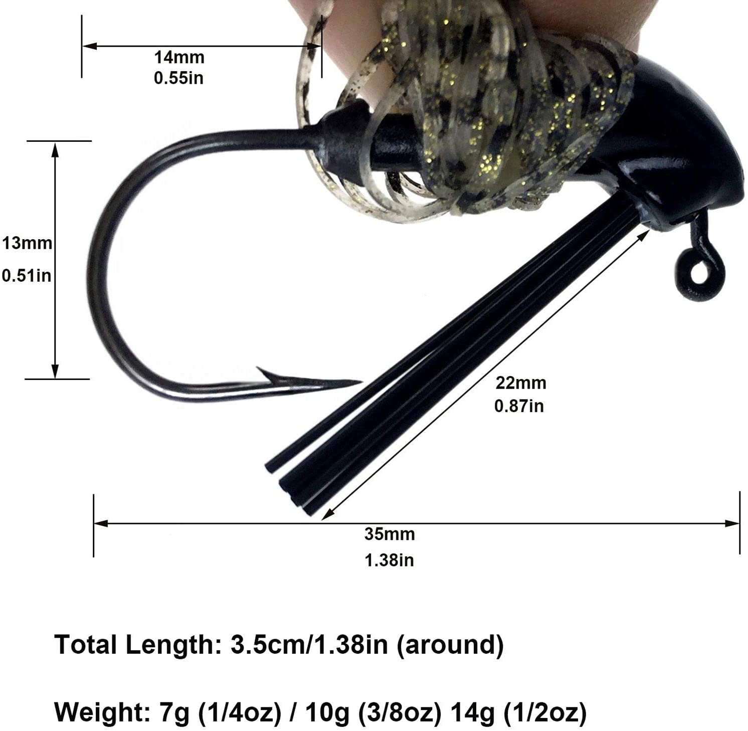 THKFISH 5 قطعة تهزهز الصيد الس - مراجعة Fishing Lure Buzzbait وسعره