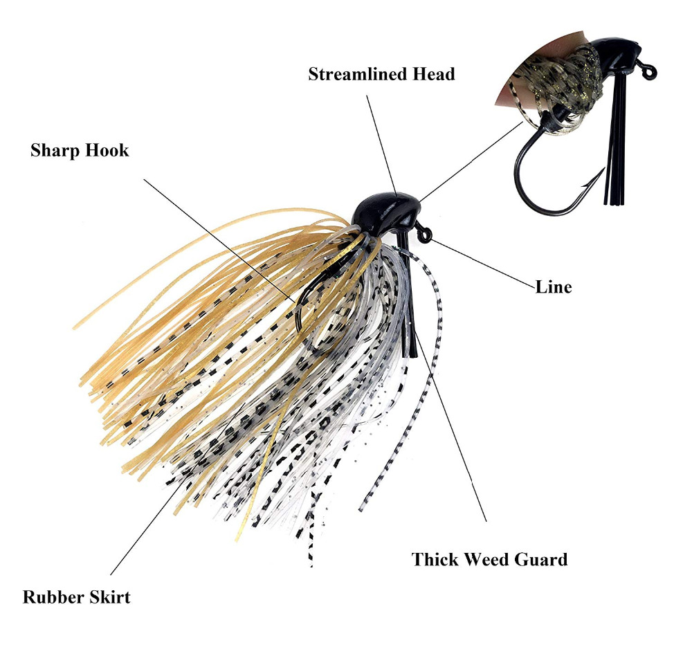 THKFISH 5 قطعة تهزهز الصيد الس - مراجعة Fishing Lure Buzzbait وسعره