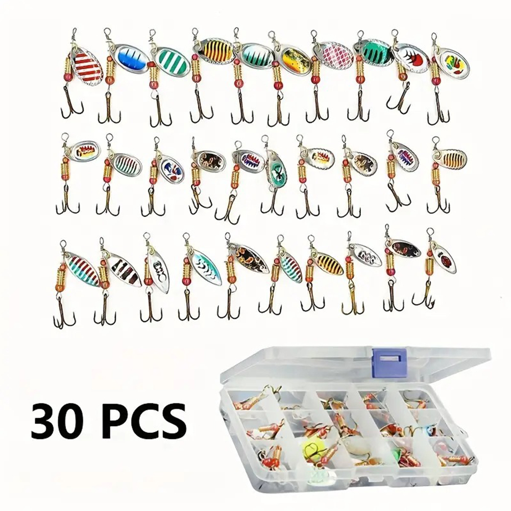 30 قطعة من طعوم الصيد المعدنية - مراجعة Fishing Lure Spoon وسعره