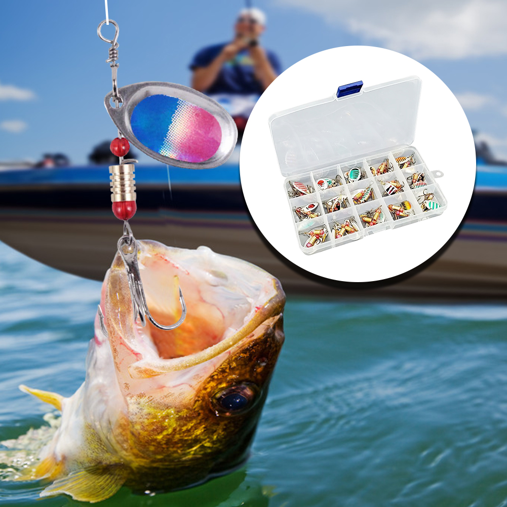 30 قطعة من طعوم الصيد المعدنية - مراجعة Fishing Lure Spoon وسعره