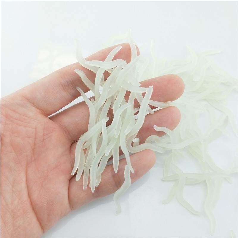 60 قطعة 4 سنتيمتر الصيد سيليكو - مراجعة Fishing Lure Soft Plastic وسعره