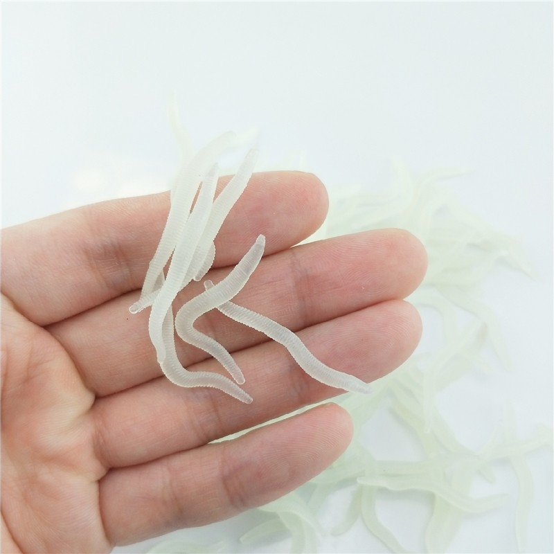 60 قطعة 4 سنتيمتر الصيد سيليكو - مراجعة Fishing Lure Soft Plastic وسعره