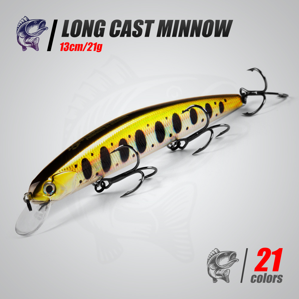 1 قطعة 13 سنتيمتر/21 جرام طويل - مراجعة Fishing Lure Jerkbait وسعره